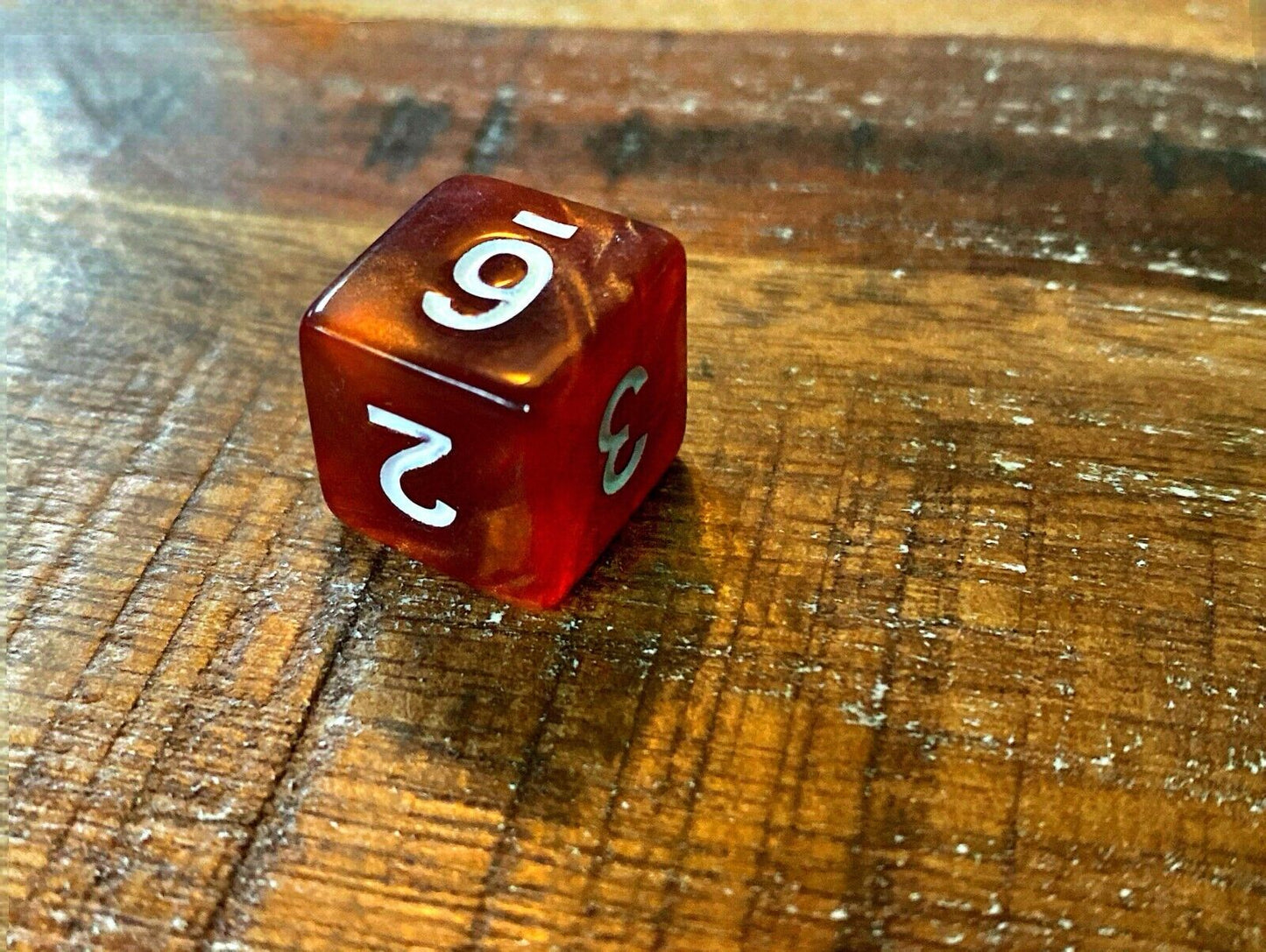 Set of 7 TTRPG Gaming Dice Dungeons & Dragons Pathfinder D20 Tiger Eye Marble