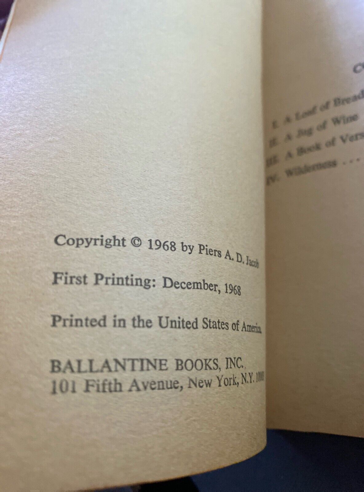 Omnivore by Piers Anthony 1968 Ballantine 72014 Paperback First Printing