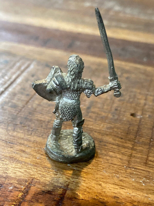 Mercenary Warrior TTRPG Tabletop Pewter Miniature  Ral Partha 1991 D&D 11-017