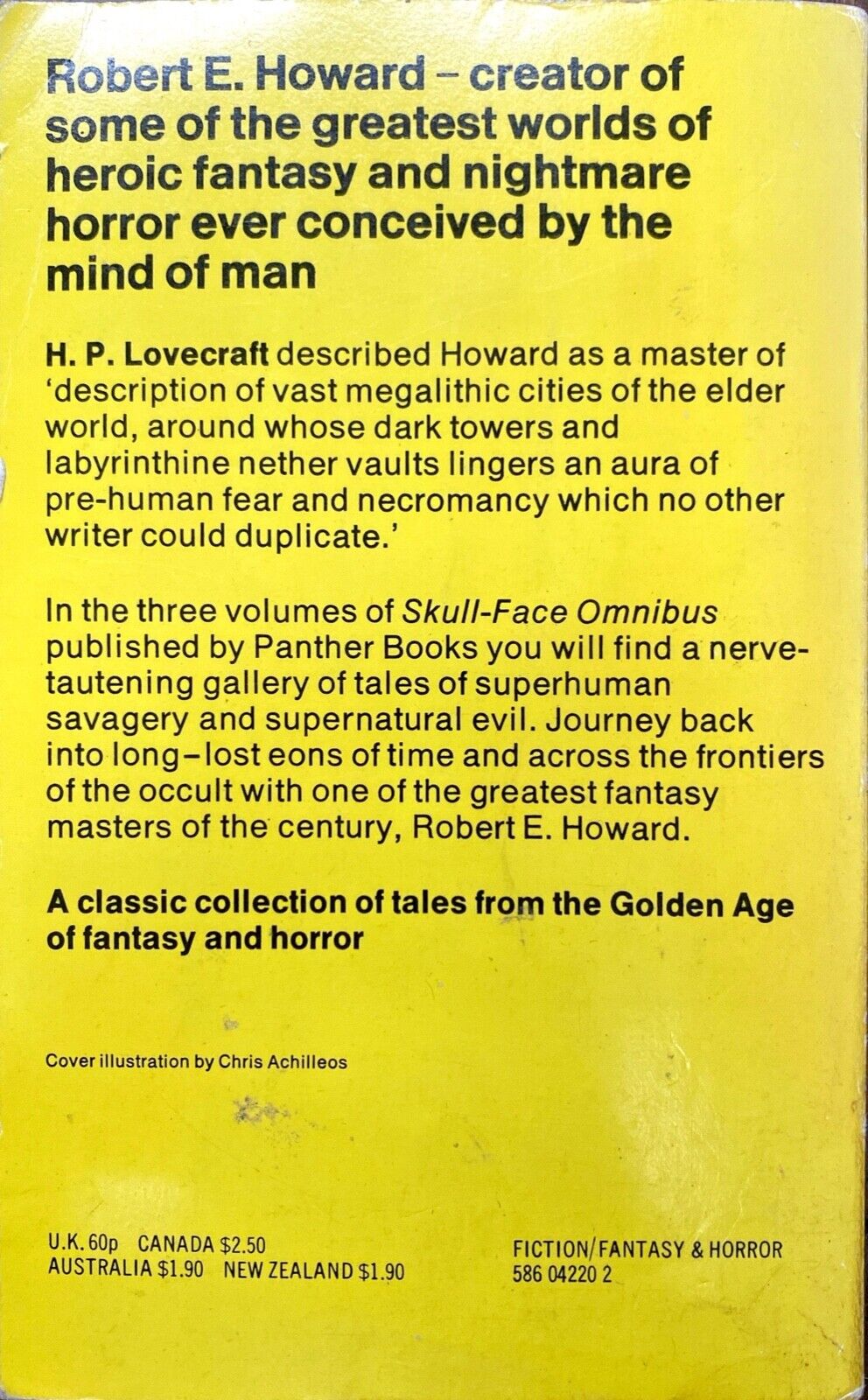 Skull-Face Omnibus Volume 1-3 by Robert E. Howard 1967 Panther Paperback
