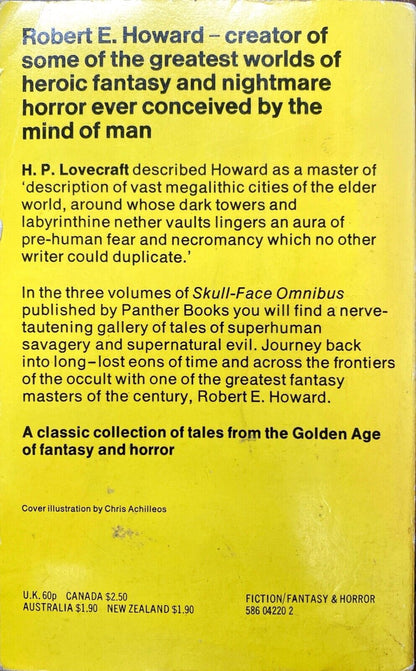 Skull-Face Omnibus Volume 1-3 by Robert E. Howard 1967 Panther Paperback