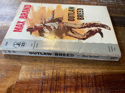 Outlaw Breed by Max Brand 1957 Pocket 1190 Paperback First
