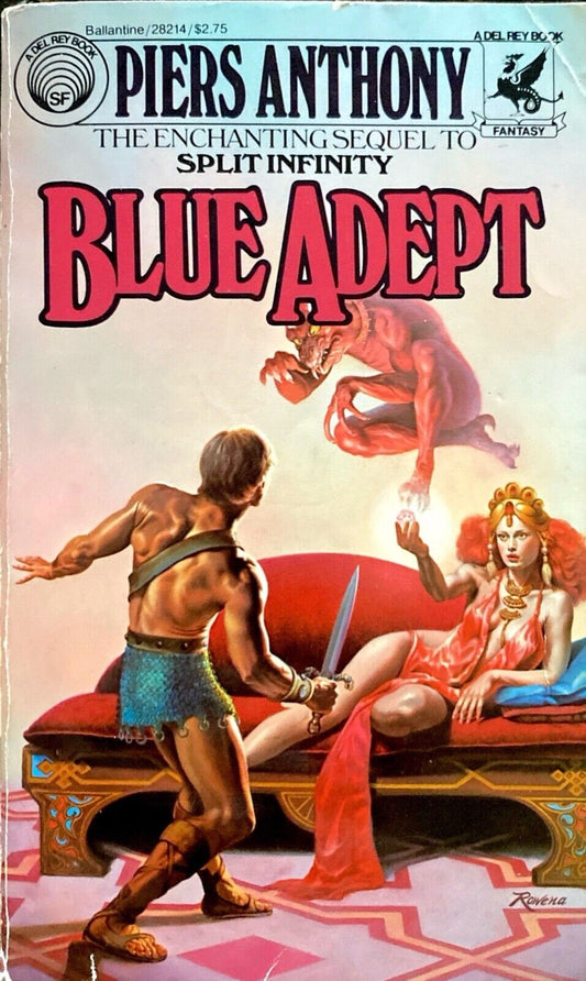 Blue Adept by Piers Anthony 1982 Ballantine Del Rey Paperback