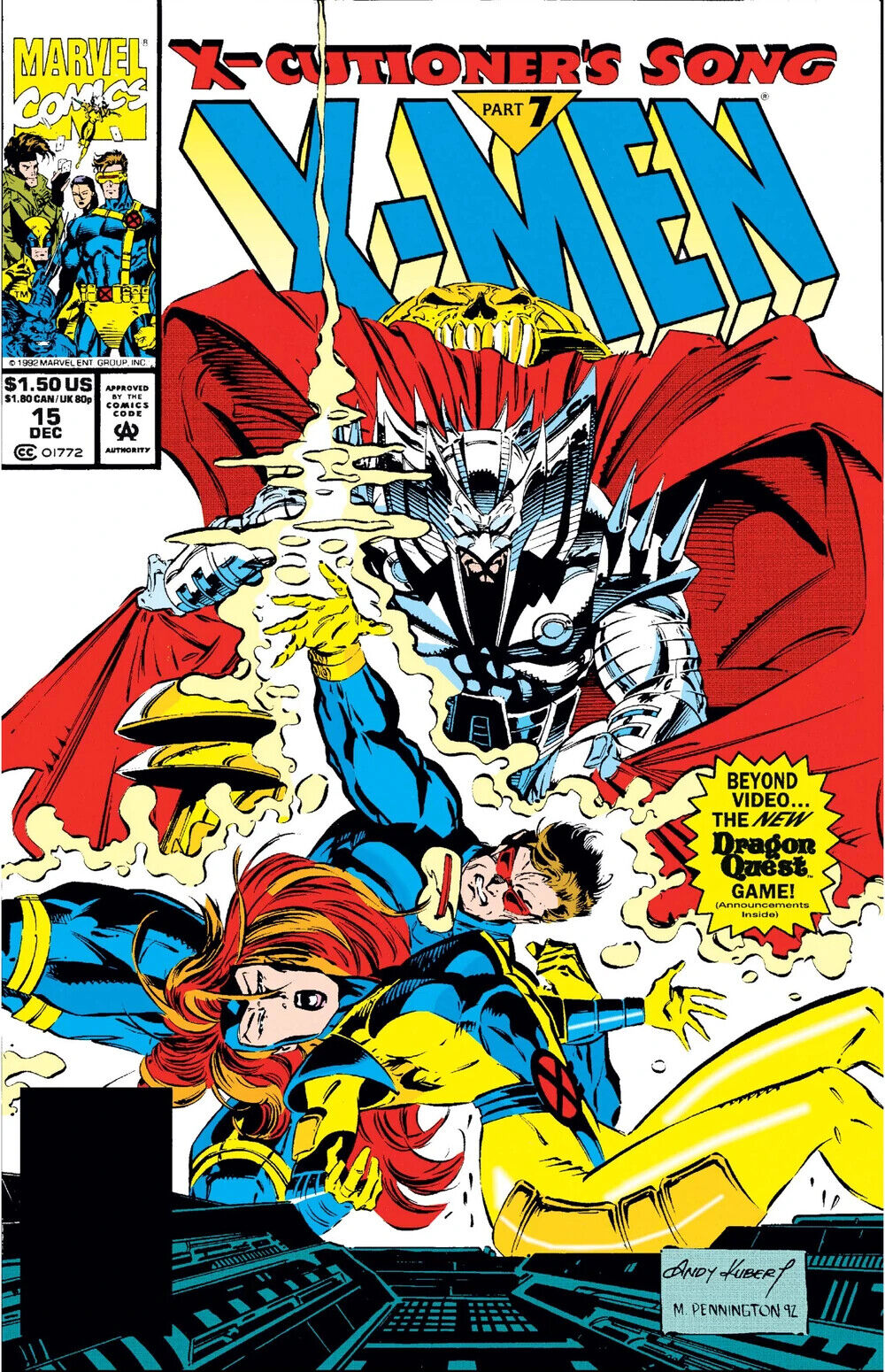 Marvel Comics X-Men #15 Modern Age 1992 X-cutioner's Song