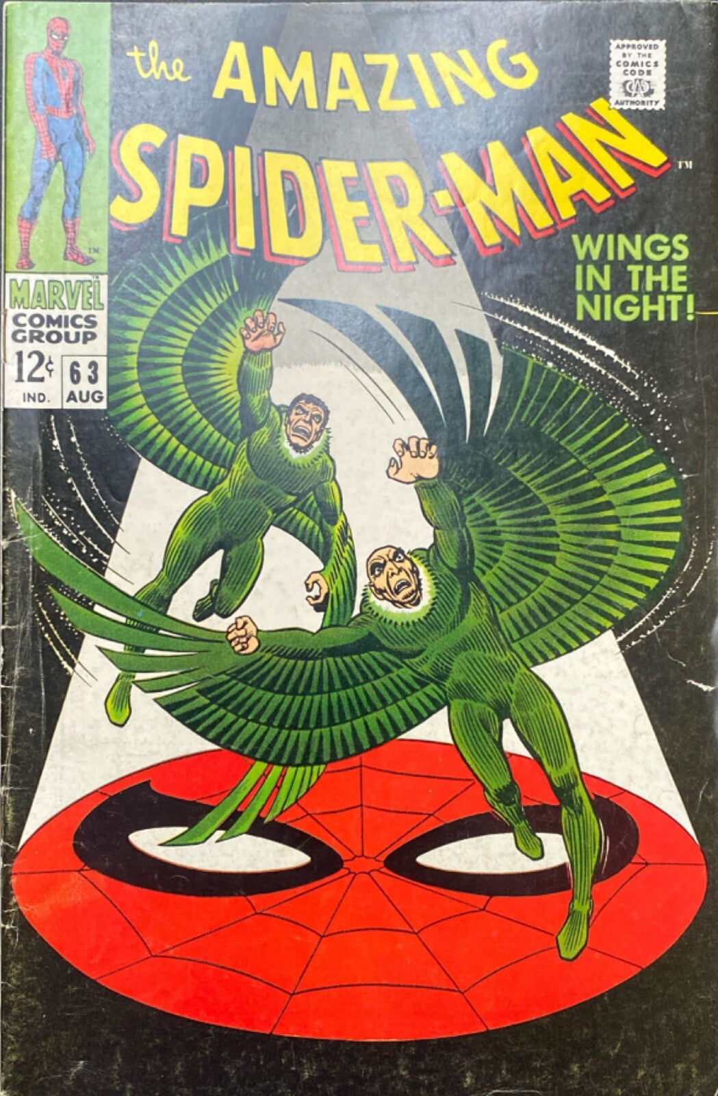Marvel Comics Amazing Spider-man #63 Silver Age 1968 Vulture