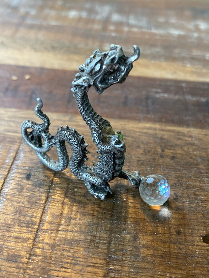 Lot of 16 Pewter Miniatures Dragon Unicorn Wizard Snake Crystals E. Vincent