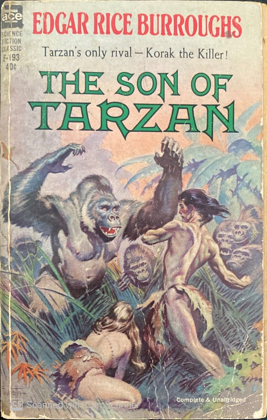 The Son of Tarzan by Edgar Rice Burroughs 1963 Ace F-193 Paperback
