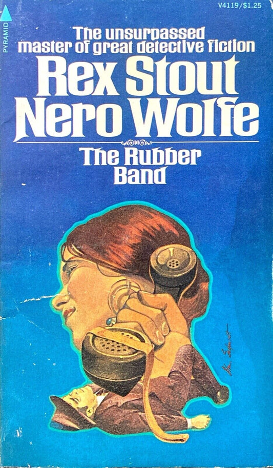 The Rubber Band by Rex Stout 1976 Pyramid V4119 Paperback Nero Wolfe