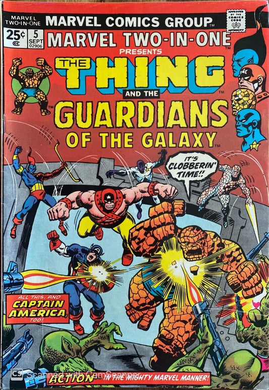 Marvel Comics Marvel Two-in-One #5 Bronze Age 1974 2nd Guardians of the Galaxy