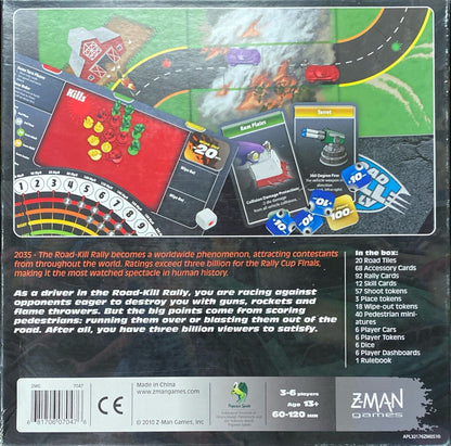 Road Kill Rally Board Game Complete 2010 Z-Man Games