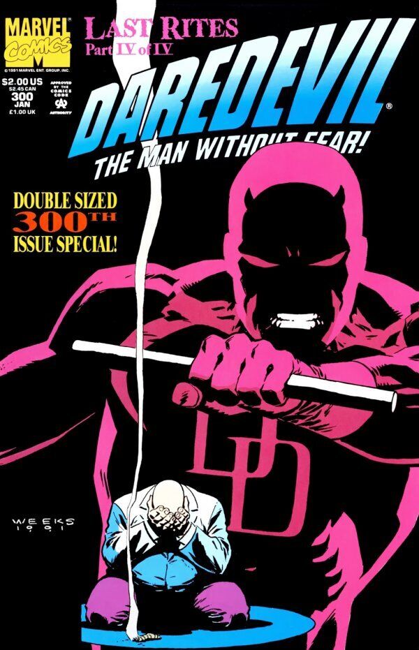 Marvel Comics Daredevil #300 Modern Age 1992 Last Rites