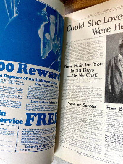 The Wide World Magazine No. 321 Vol. 54 January 1925 London Pulp