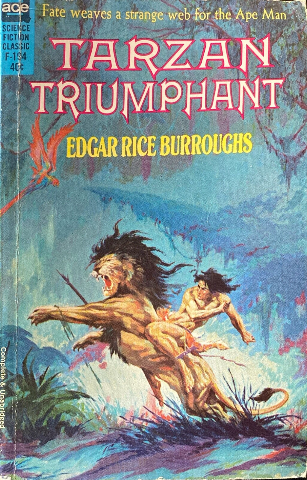 Tarzan Triumphant by Edgar Rice Burroughs Ace F-194 Paperback