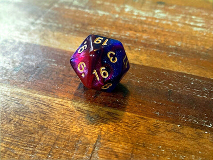 Set of 7 TTRPG Gaming Dice Dungeons & Dragons Pathfinder D20 Starlight Sparkle