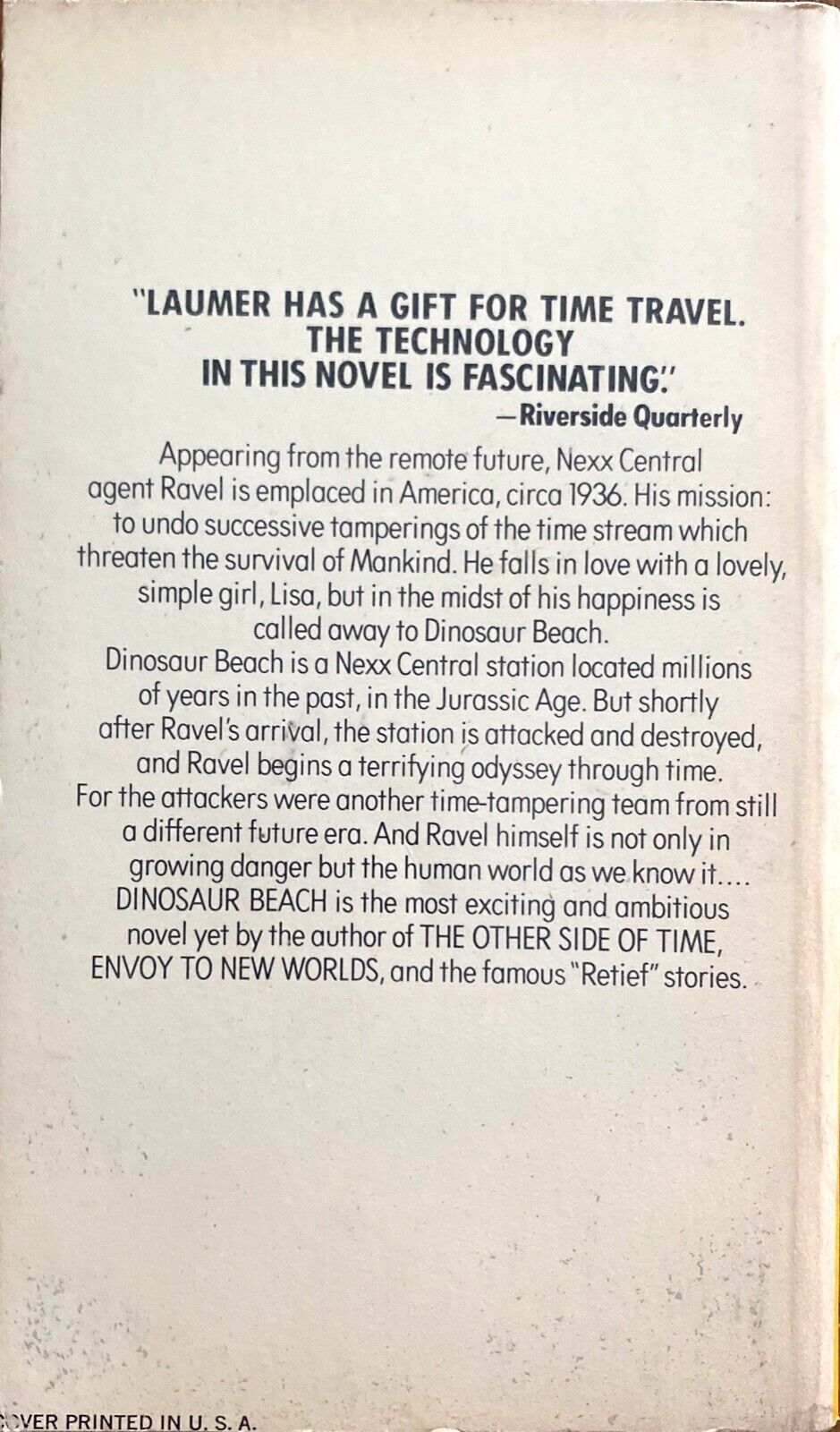 Dinosaur Beach by Keith Laumer 1971 Daw UQ1021 Paperback