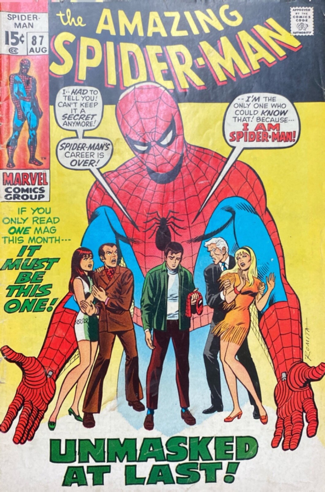 Marvel Comics Amazing Spider-man #88 Bronze Age 1970 Doctor Octopus