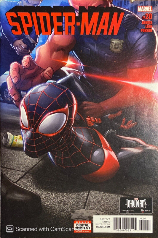 Marvel Comics Spider-man #20 Modern Age 2017 Miles Arrest Cover