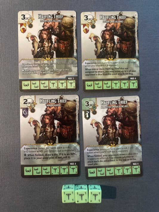 Wizkids D&D Dice Masters Battle For Faerun Halfling Thief Set +3 dice