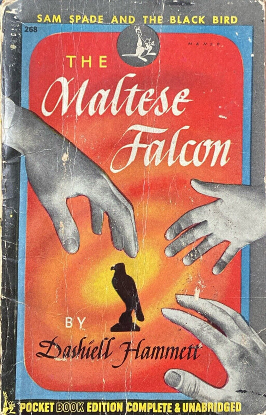 The Maltese Falcon by Dashiell Hammett 1944 Pocket 268 Paperback
