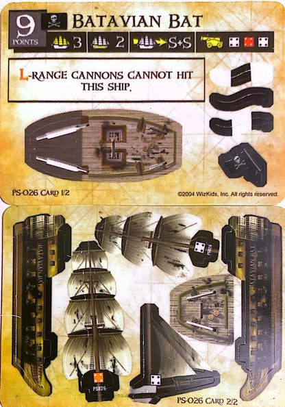 WizKids Pirates CSG of the Spanish Main PS-026 Batavian Bat Unpunched