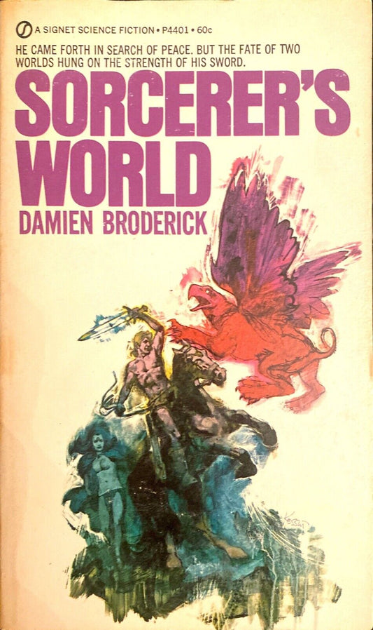 Sorcerer's World by Damien Broderick 1970 Signet P4401 Paperback
