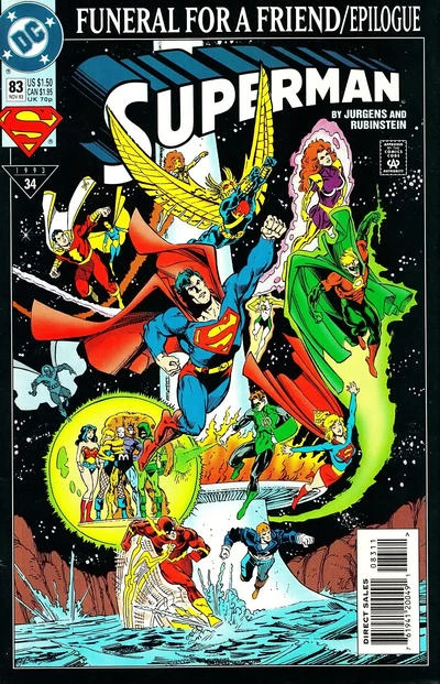 DC Comics Superman #83 Modern Age 1993 Funeral for a Friend
