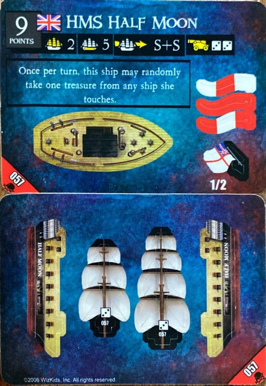 WizKids Pirates CSG of Davy Jones' Curse 057 HMS Half Moon