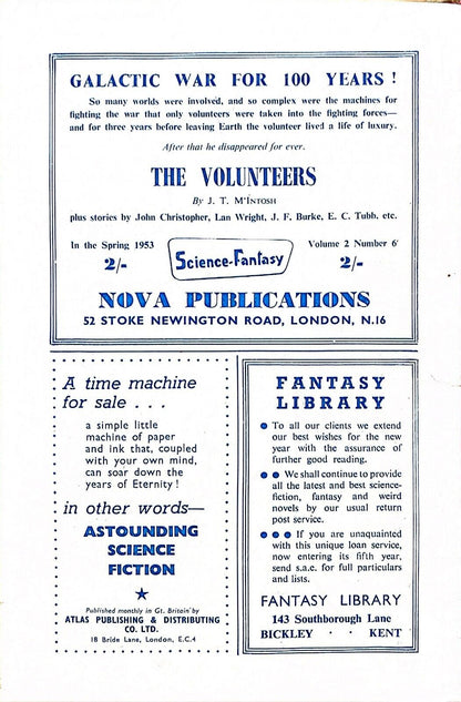 New Worlds Science Fiction Volume 7 No. 19 January 1953 Duncan Tubb