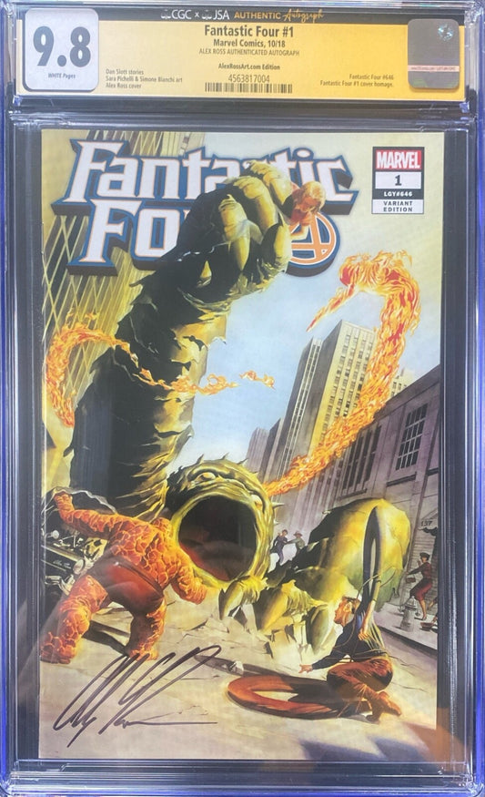 Marvel Fantastic Four #1 CGC 9.8 signed Alex Ross Store Exclusive Homage Variant