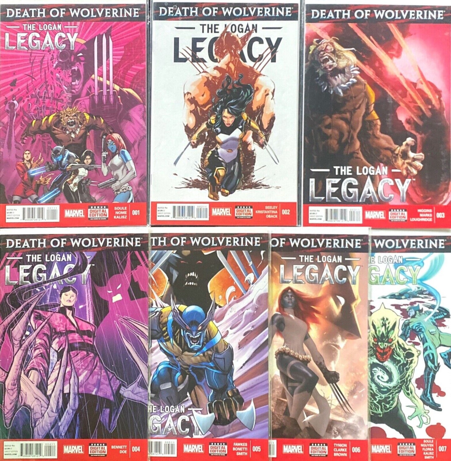 Marvel Comics Death of Wolverine: The Logan Legacy #1-7 Modern Age 2015 Complete