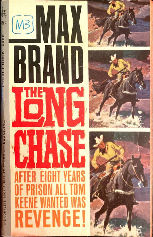 The Long Chase by Max Brand 1961 Pocket 6080 Paperback
