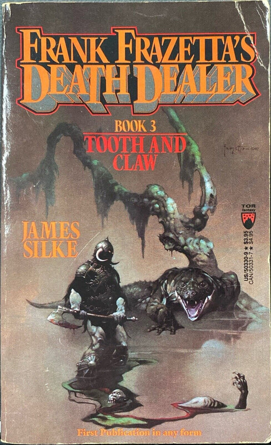 Death Dealer: Tooth and Claw by Frank Frazetta & James Silke 1989 Tor Paperback