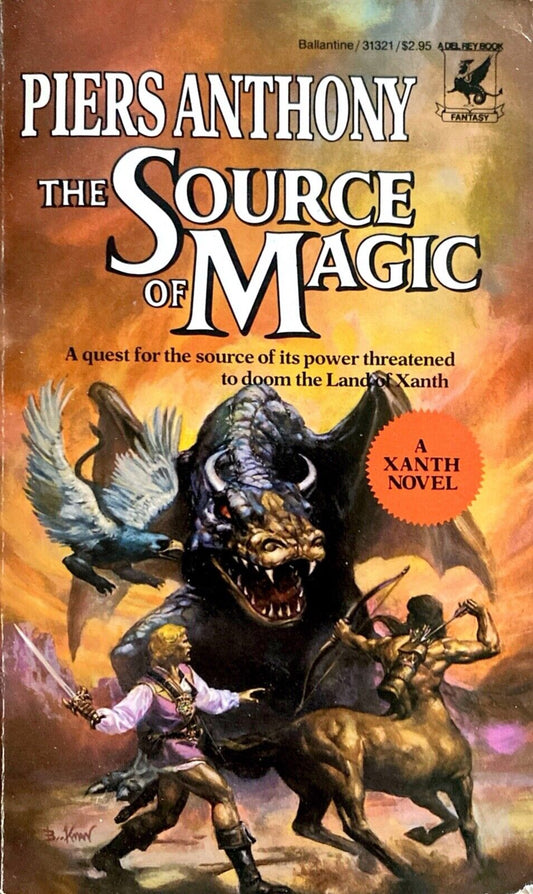 The Source of Magic by Piers Anthony 1983 Ballantine Del Rey Paperback Xanth