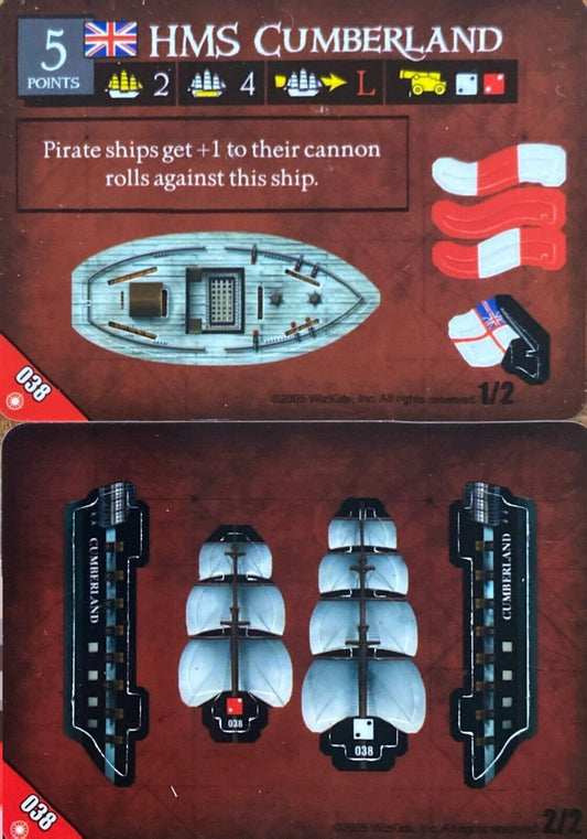 WizKids Pirates CSG of the Crimson Coast 038 HMS Cumberland