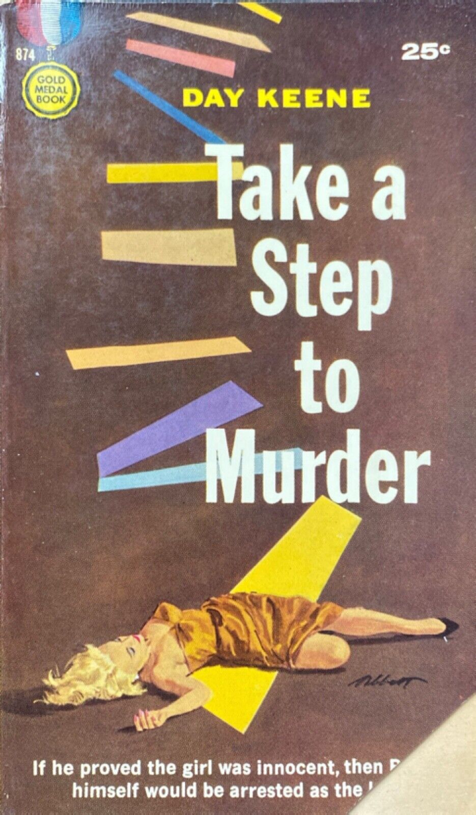 Take a Step to Murder by Day Keene 1959 Fawcett Gold Medal 874 Paperback