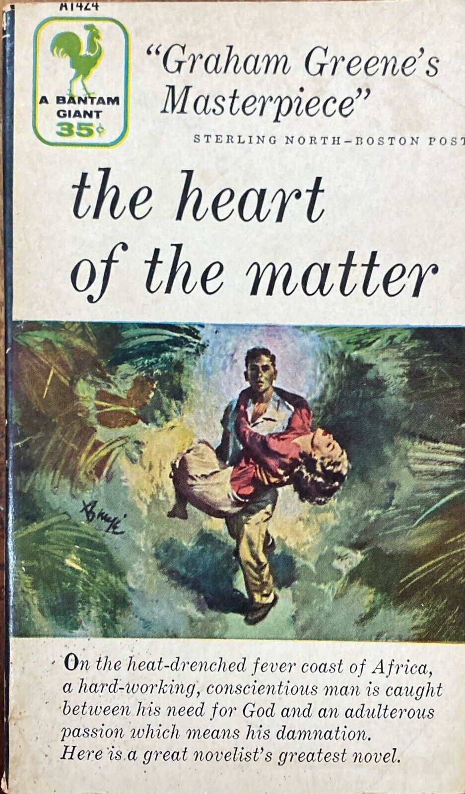 The Heart of the Matter by Graham Greene 1956 Bantam Giant A1424 Paperback