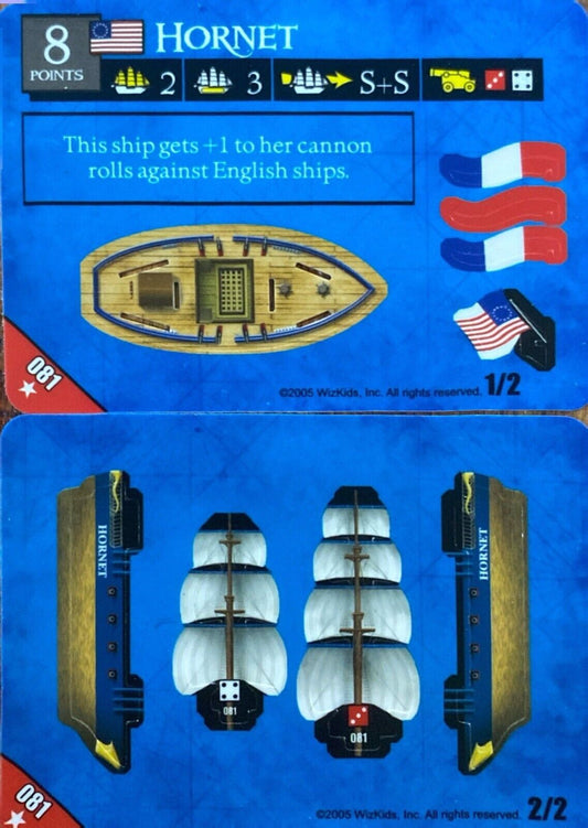 WizKids Pirates CSG of the Revolution 081 Hornet Unpunched