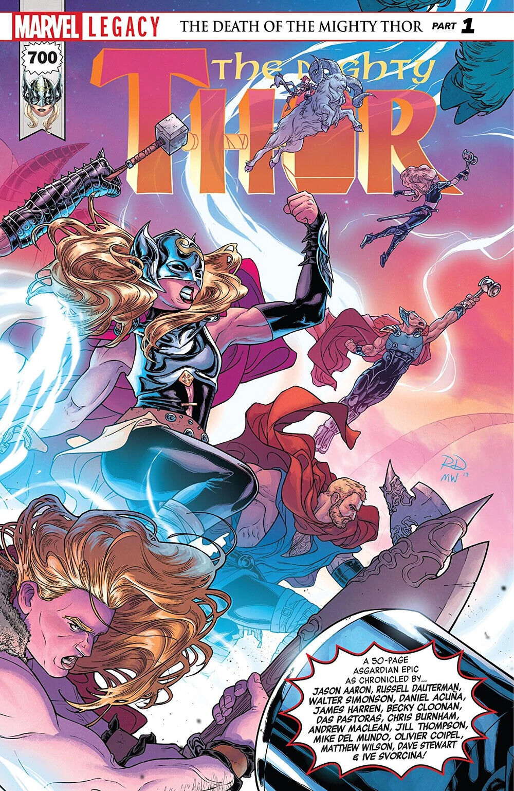 Marvel Comics Mighty Thor #700 Modern Age 2017 First Black Galactus
