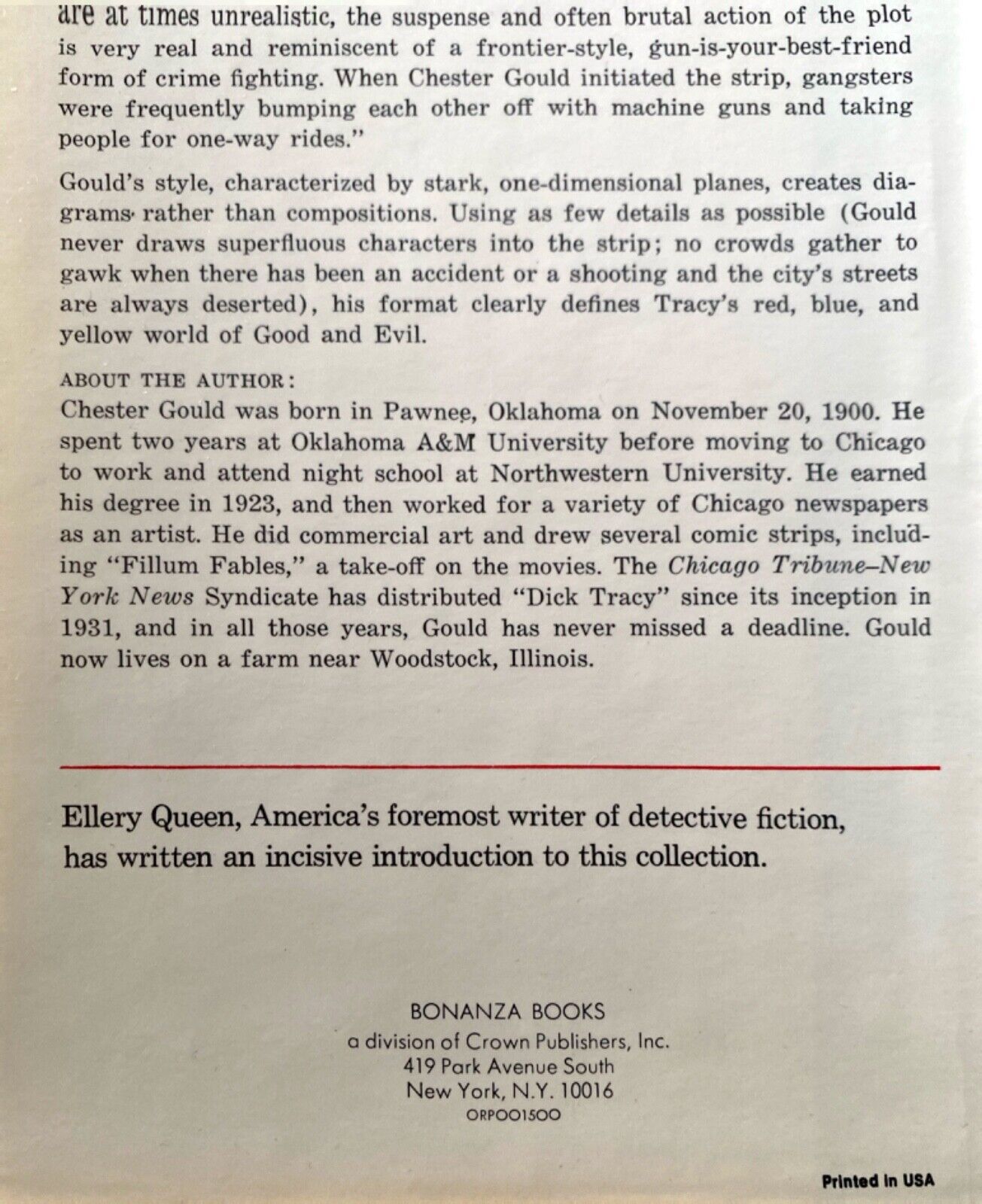 The Celebrated Cases of Dick Tracy by Chester Gould 1970 Hardcover Ellery Queen