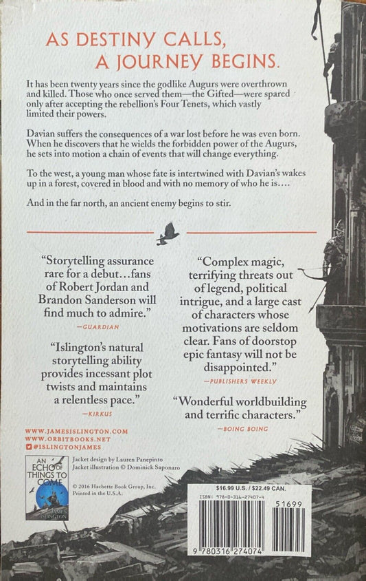 The Shadow of What Was Lost by James Islington 2016 Orbit Paperback