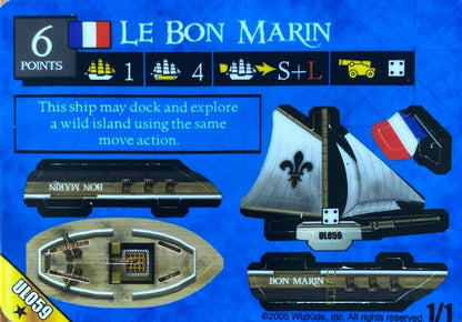 WizKids Pirates CSG of the Revolution UL059 Le Bon Marin Unpunched