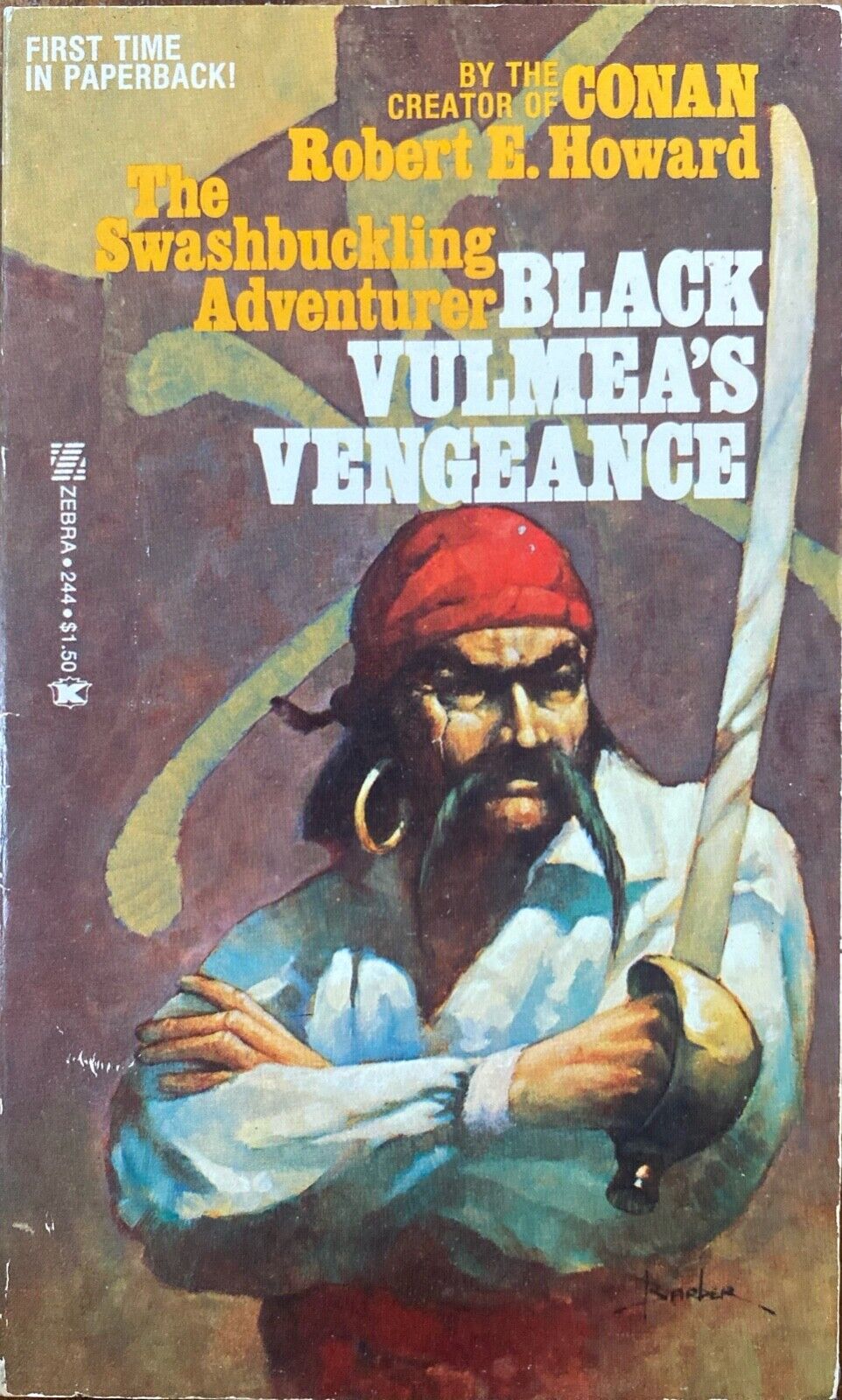Black Vulmea's Vengeance by Robert E. Howard 1977 Zebra 244 Paperback