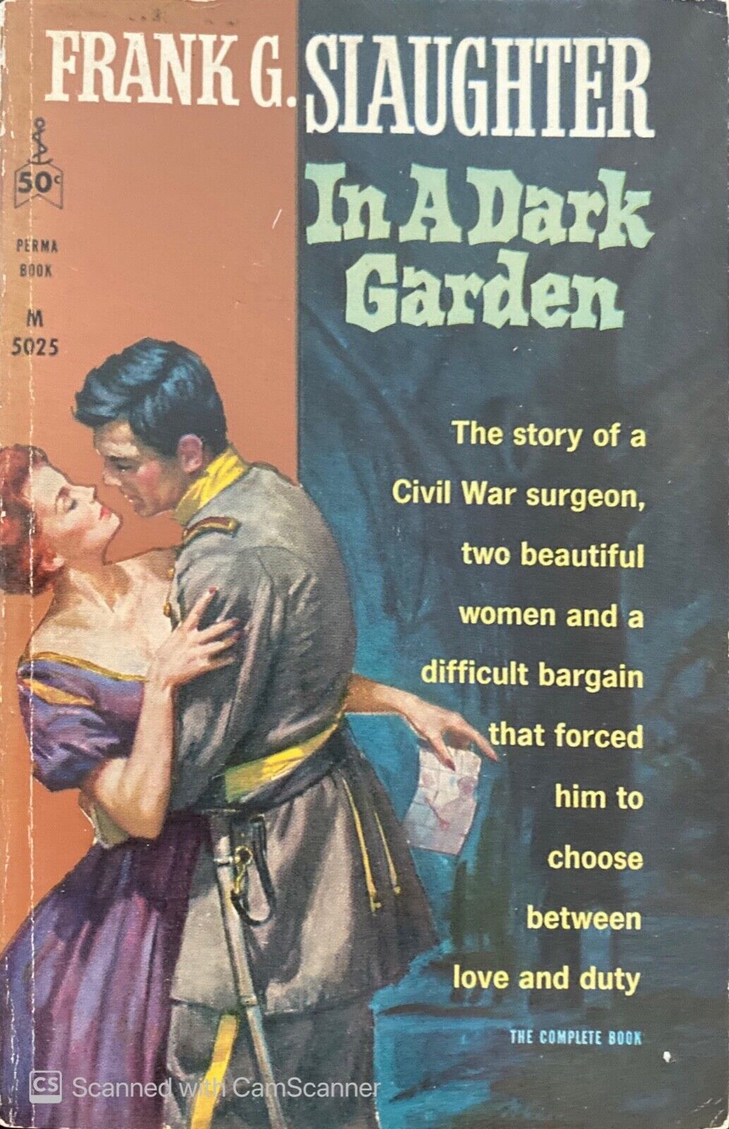 In a Dark Garden by Frank G. Slaughter 1961 Perma Book M5025 Paperback