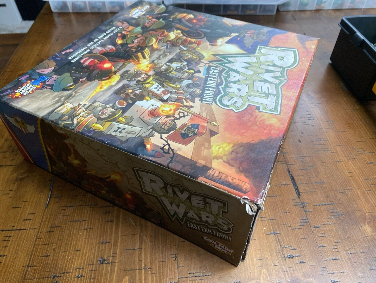 Rivet Wars Eastern Front Core Game w/ Expansions and Plastic Tote Organizers