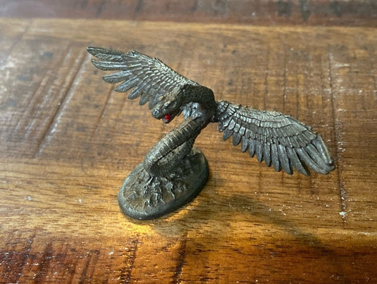 Couatl with Red Jewel TTRPG Tabletop Pewter Miniature 1989 Ral Partha D&D 11-402