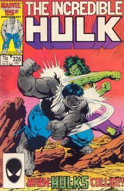 Marvel Comics Incredible Hulk #326 Copper Age 1986