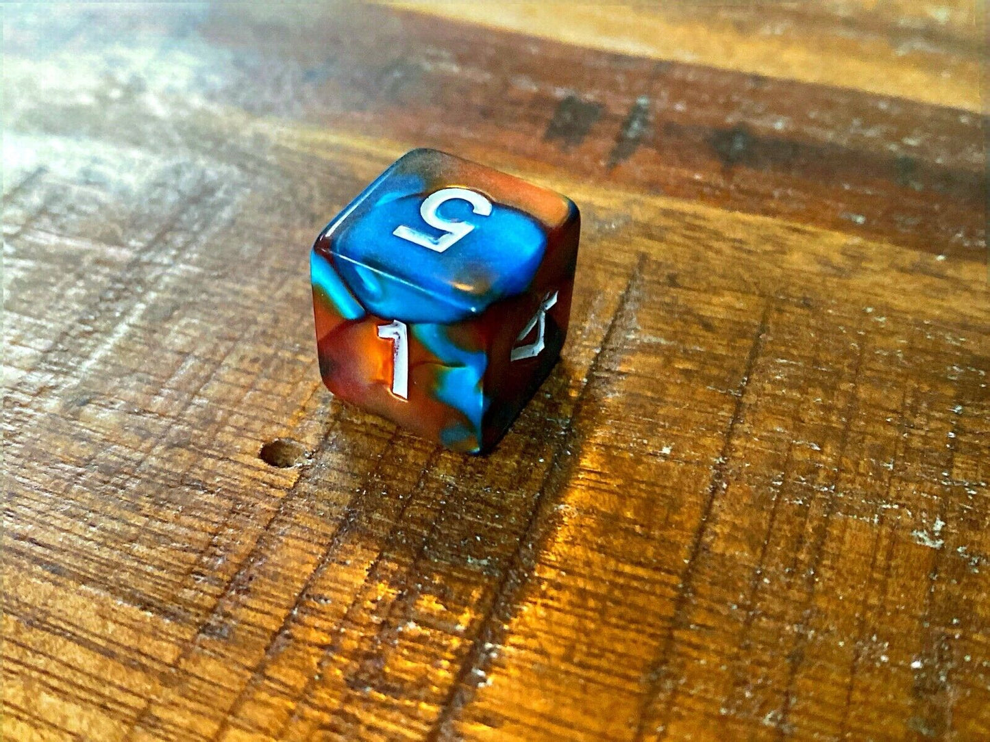 Set of 7 TTRPG Gaming Dice Dungeons & Dragons Pathfinder D20 Turquoise Tan