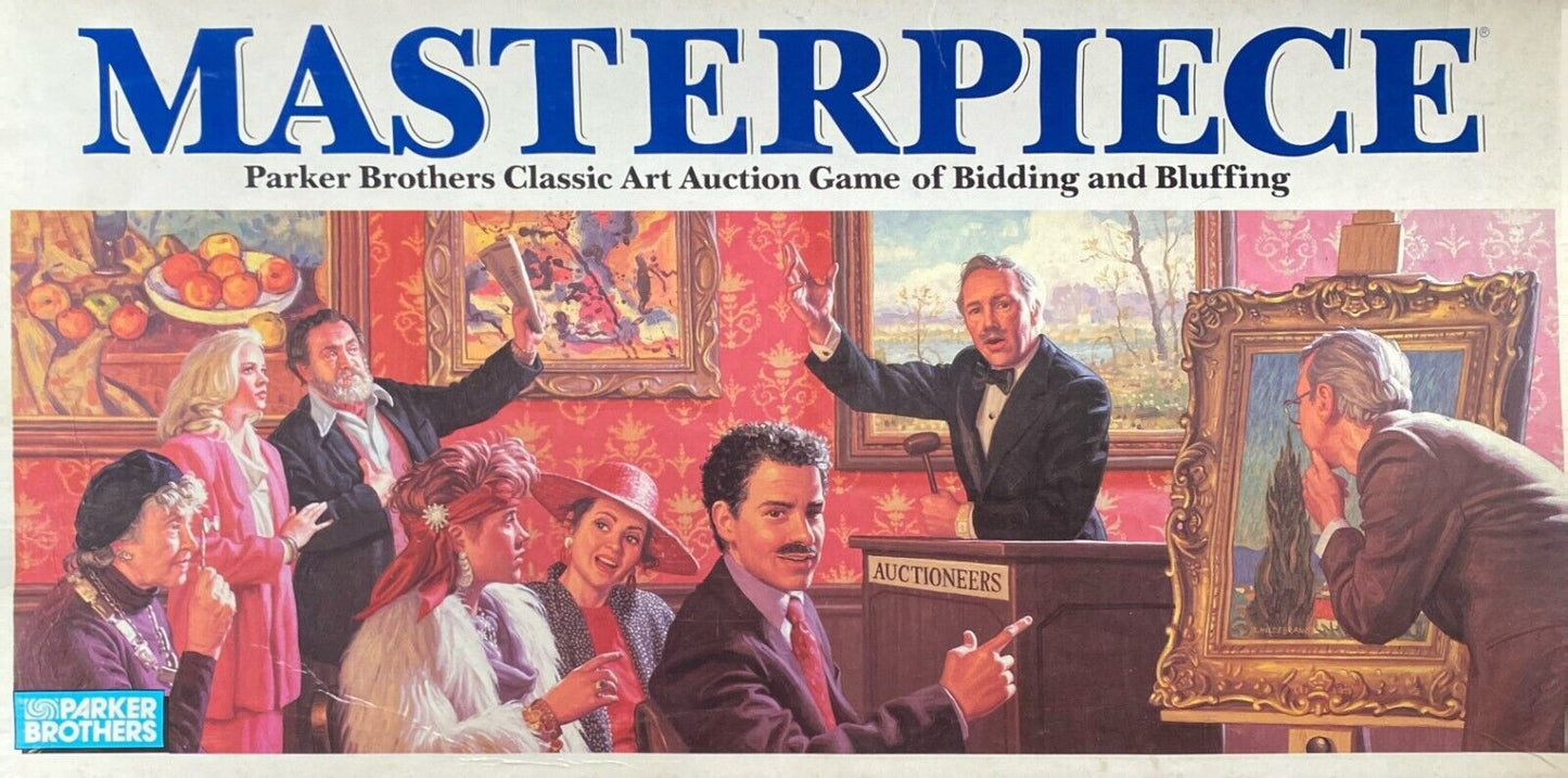 Parker Brothers Masterpiece 99% Complete Art Auction Bidding Game 1987