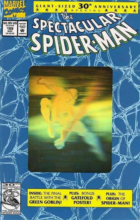 Marvel Comics Spectacular Spider-man #189 Modern Age 1992 30th Hologram