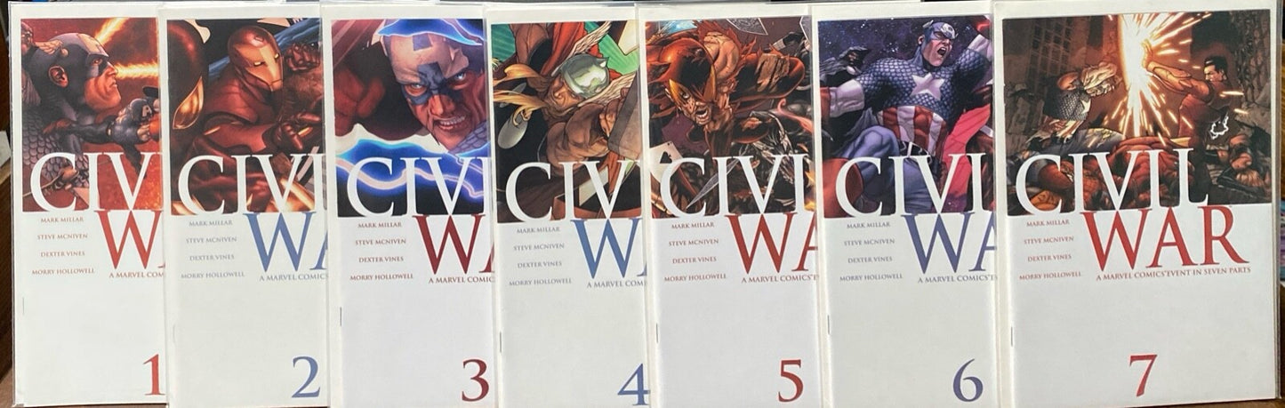 Marvel Comics Civil War #1-7 Modern Age 2015 Complete